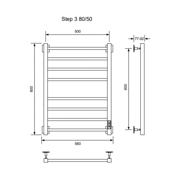 Полотенцесушитель STEP-3 80/50 U