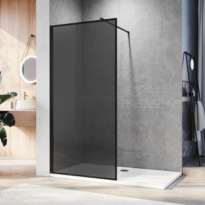 Душевая перегородка Veconi Korato KR-81B, 1200x2000, черный, стекло тонированное Ника